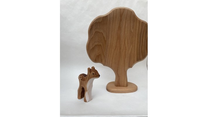 Wooden fawn, wooden toy